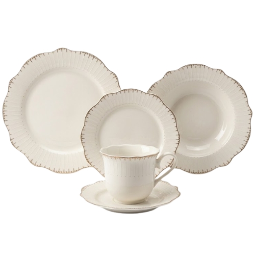 VAJILLA NEW BONE CHINA 20 PIEZAS ROYAL LINE - Imagen 2