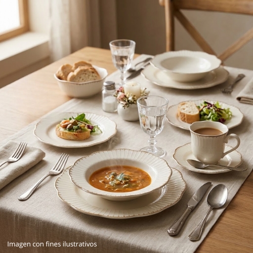 VAJILLA NEW BONE CHINA 20 PIEZAS ROYAL LINE - Imagen 3