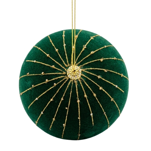 ESFERA DE FELPA 15CM VERDE MIRÓ CHRISTMAS - Imagen 2