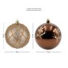 SET DE 2 ESFERAS NAVIDEÑAS DE 10CM 2623-2 - Thumbnail Image 3