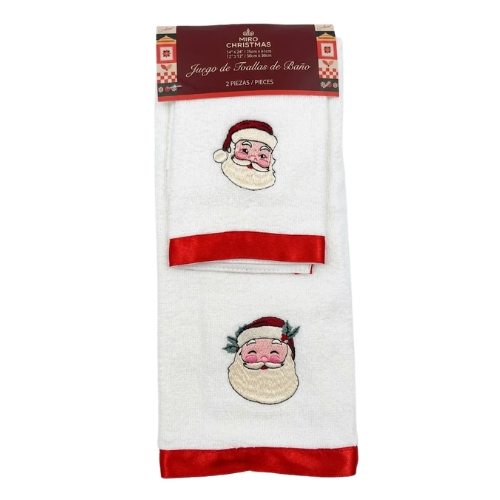 JUEGO TOALLAS DE BAÑO SANTA CLAUS MIRÓ CHRISTMAS - Imagen 2
