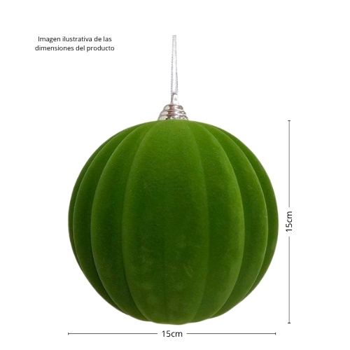 ESFERA NAVIDEÑA DE 15CM VERDE MUSGO 4Z15 - Imagen 3