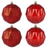SET DE 4 ESFERAS NAVIDEÑAS GEOMETRICAS ROJAS MIRÓ CHRISTMAS - Thumbnail Image 1