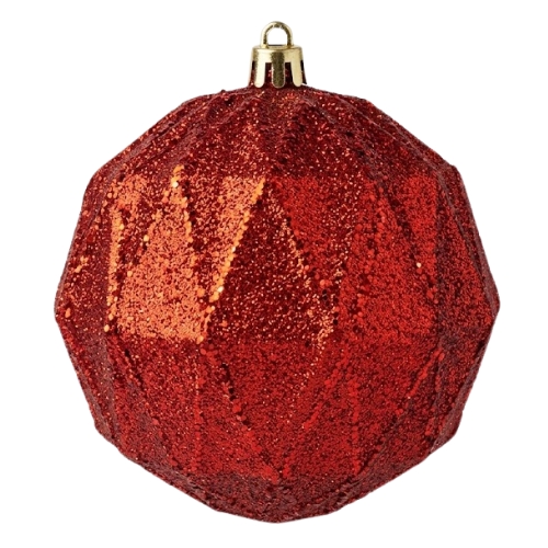 SET DE 4 ESFERAS NAVIDEÑAS GEOMETRICAS ROJAS MIRÓ CHRISTMAS - Imagen 2