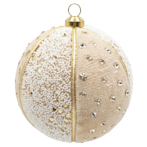 SET DE 2 ESFERAS 10 CM CHAMPAGNE MIRÓ CHRISTMAS - Imagen 2