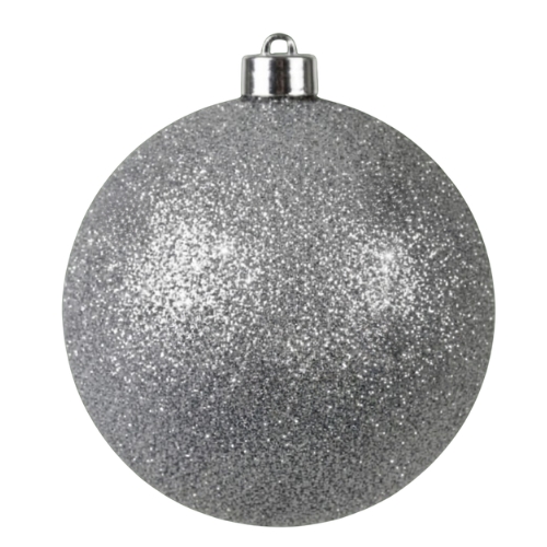 ESFERA DE 15 CM PLATEADA MIRÓ CHRISTMAS - Imagen 1