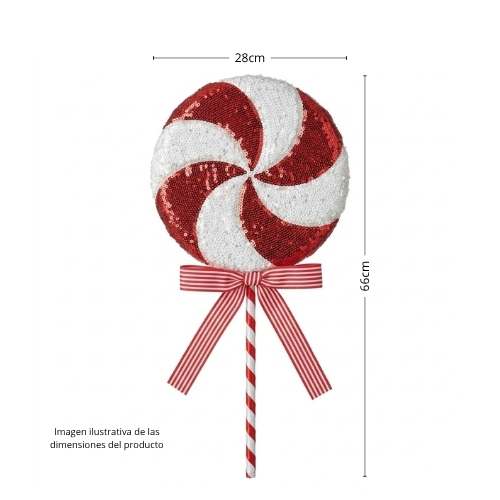 ORNAMENTO CANDY NAVIDEÑO 66CM LARGO 25111L - Imagen 2